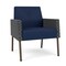 Lesro Mystic Lounge Reception Guest Chair, Bronze, MD Ink Back, MD Ink Seat, RS Echo Arm Panels ML1101 - alternate 1